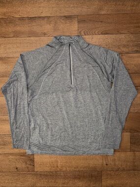 Lululemon Size Large Metal Vent Shirt Gray Zip Up Long Sleeve Top Fitness Gym L